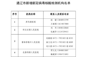 哪些地区有通辽疫情情况〃通辽有没有发现疫情