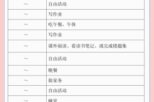 初中生学习计划〃初中生每天安排计划表
