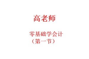 零基础学习会计.零基础入门会计