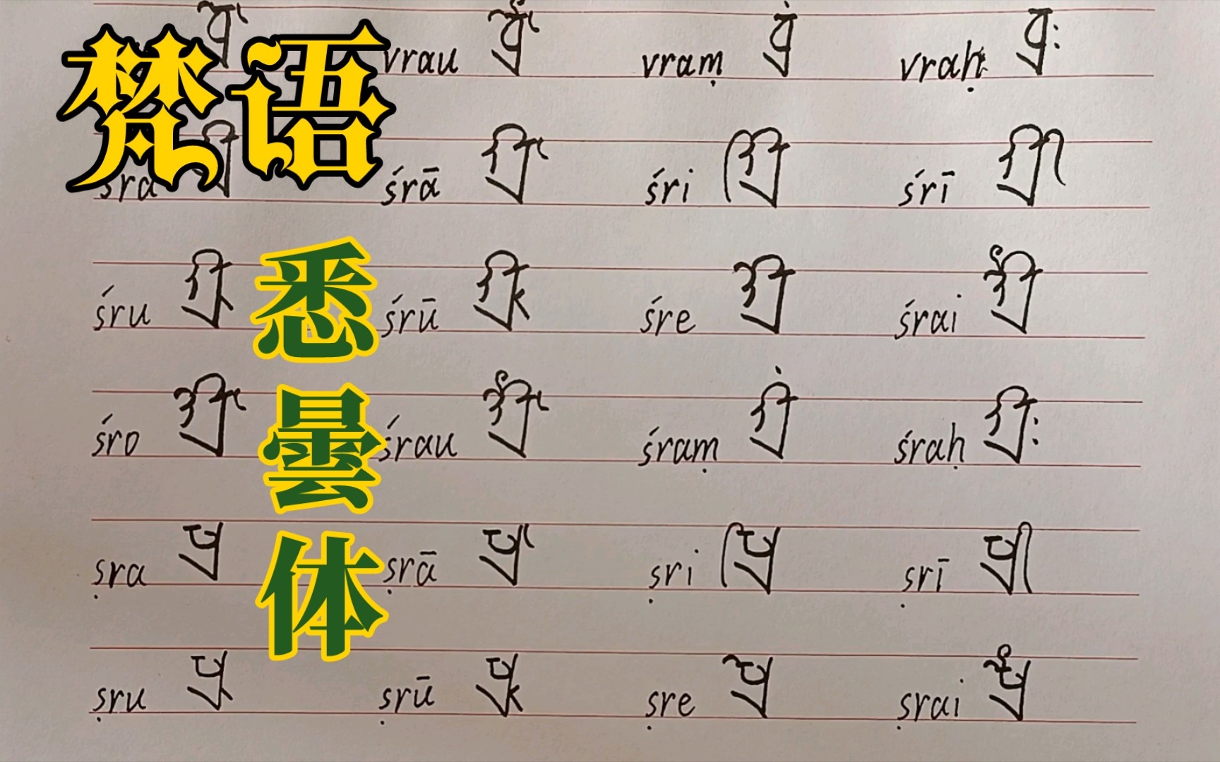 梵语学习︰(梵语对照表)-第1张图片