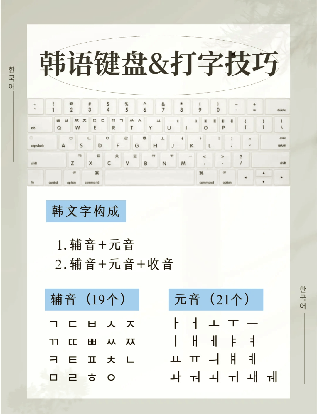 【韩文学习/韩语学习基础入门】-第1张图片