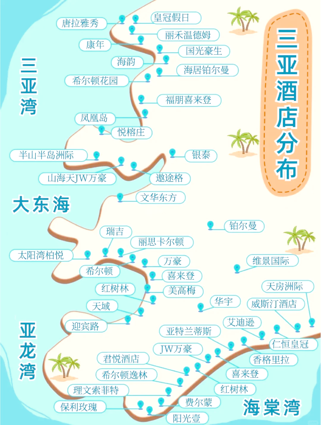 「三亚旅游景点」〃三亚旅游景点分布图最新版-第1张图片